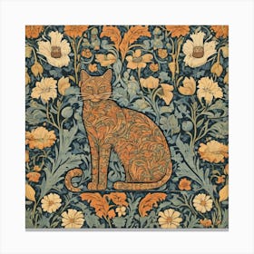 williams morris cat art2 Canvas Print