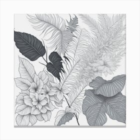 Tropical Leaves myluckycharm Canvas Print