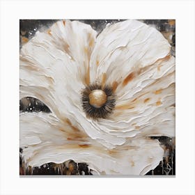 Flower of Large white Poppy Canvas Print