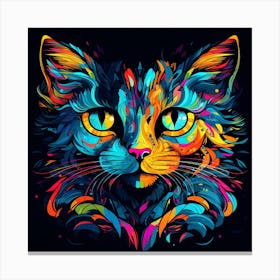 Colorful Cat 1 Canvas Print