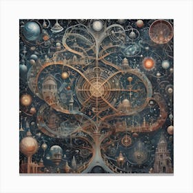 Genius, Madness, Time And Space 23 Canvas Print
