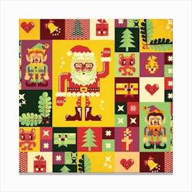 Chobopop Christmas Pattern Canvas Print