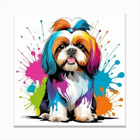 Graffiti Shih Tzu 2 Canvas Print