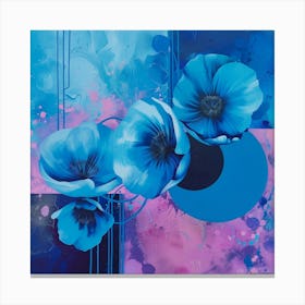 Twilight abstract flowers Canvas Print