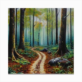 Path In The Woods Canvas Print