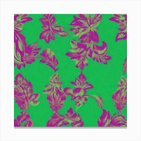 Green And Purple Leaves Canvas Print