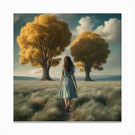 Serenity In Motion Ethereal Fields And Majestic Seascapes Photorealistic Art In Graceful Harmony (1) Canvas Print