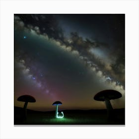 Mushroom In The Night Sky Canvas Print