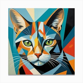 Geometric Cat 3 Canvas Print