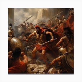 Ancient Battle 1 Canvas Print