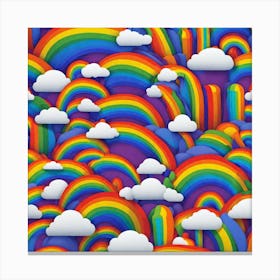 Rainbows And Clouds 1 Canvas Print