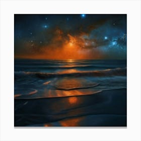 Ocean At Night Canvas Print