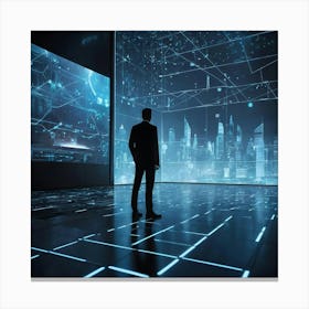 Futuristic Cityscape Canvas Print