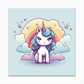 Cute Unicorn 362 Canvas Print