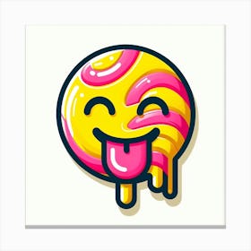 Emoji Lollipop Canvas Print