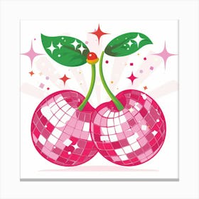 Cherries On A Disco Canvas Print
