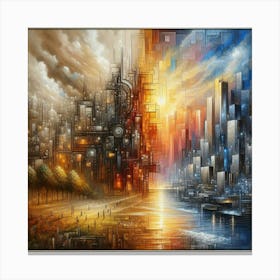 Futuristic Cityscape 2 Canvas Print