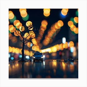 Bokeh City Canvas Print