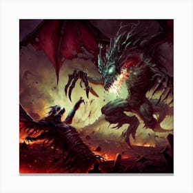 Demon Vs Demon Canvas Print