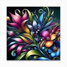 Colorful Flowers 7 Canvas Print