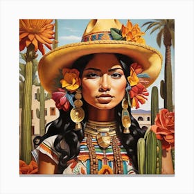 Mexican Woman Canvas Print