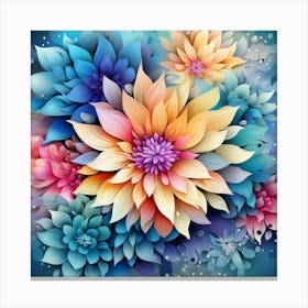 Colorful Flowers 6 Canvas Print