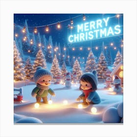 Christmas Scene Canvas Print