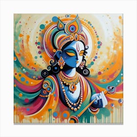 Lord Krishna Painting, Impressionism Painting Canvas Print