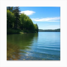 Lake - Lake Stock Videos & Royalty-Free Footage 6 Canvas Print