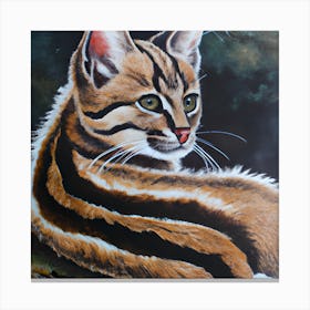 Beautiful Wild Cat Canvas Print