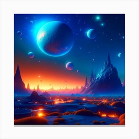 Space Landscape2 Canvas Print