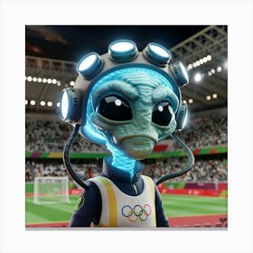 Aliens At The Olympics Canvas Print