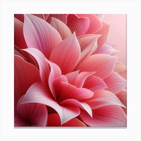 Pink Flowers Wallpaper Canvas Print