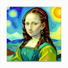 The Classic Mona Lisa with a Youthful Twist Canvas Print