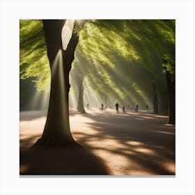 Sunlight In A Park Canvas Print
