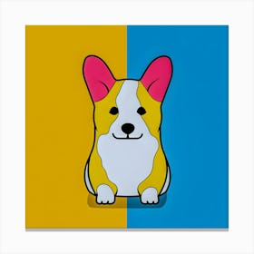 Colorful Corgi Pop Art - Bright and Bold Dog Art for Modern Home Decor Canvas Print