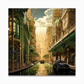 Steampunk City Canvas Print