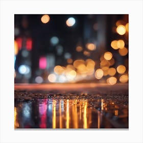 Night City Bokeh Canvas Print