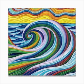 Wave Of Color Canvas Print