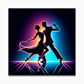 Neon Dancers Canvas Print