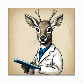 Doctor Deer 10 Canvas Print