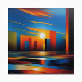 Sunset Cityscape Canvas Print