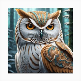 Owl In The Woods 18 Canvas Print