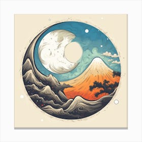 Japanese Moon Canvas Print