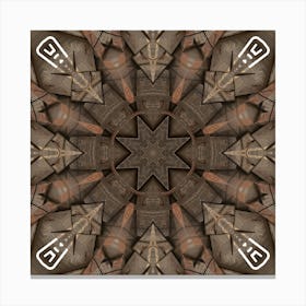 Abstract Wooden Pattern Wood Carving Canvas Print