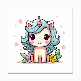 Cute Unicorn 202 Canvas Print