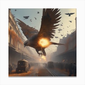 Eagle In Flight 2 Canvas Print