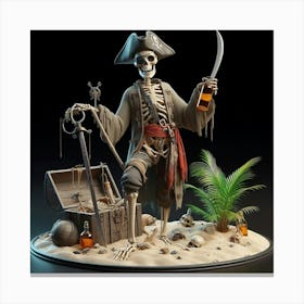 Pirate Skeleton 17 Canvas Print