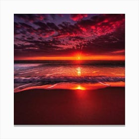 Sunset On The Beach 351 Canvas Print