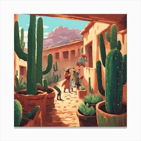 Cactus Alley Canvas Print